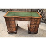 Desk with green leather top