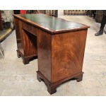 Desk with green leather top