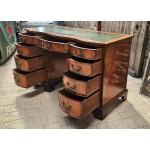 Desk with green leather top