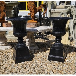 Cast Iron Urns On Base
