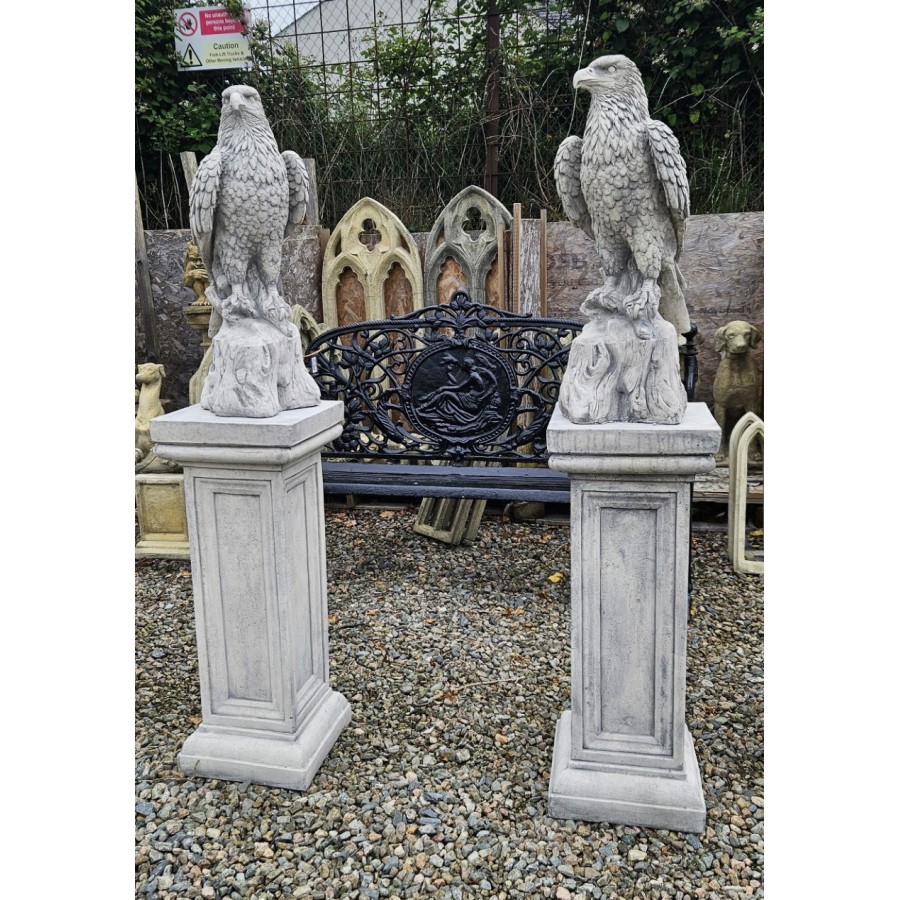 Pair Eagles on Plinths