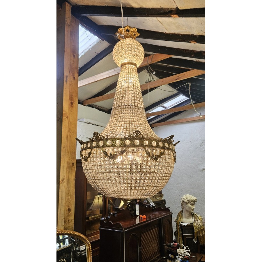 Biedermeier Style Chandelier XL 5.5ft tall
