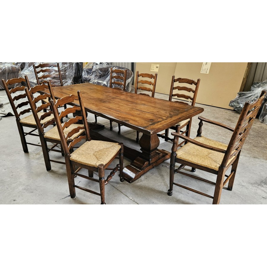 Oak Refectory Table & Chairs