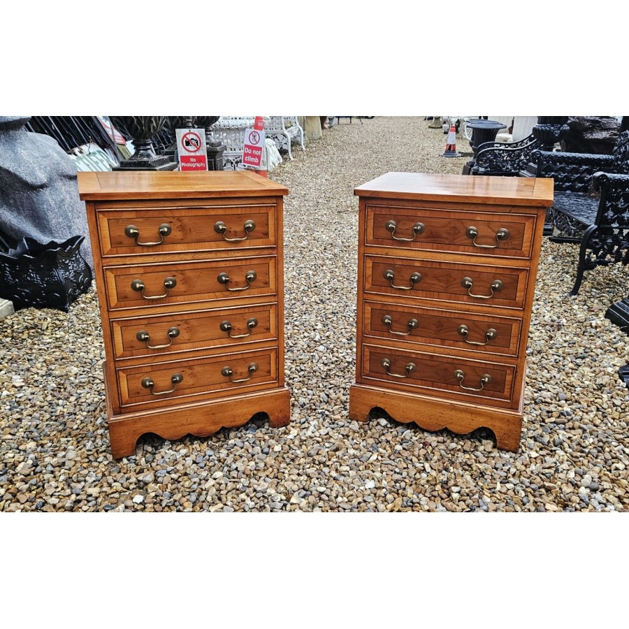 Pair Yew wood Chests 